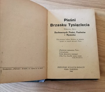 Pieśni Brzasku Tysiąclecia. Śpiewnik 1946 rok 