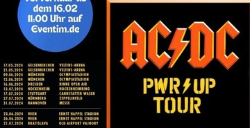 AC/DC Bilety na koncert w Monachium. 2 szt. 9.06.2024. miejsca stojące. 