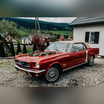 Zabytkowy Ford Mustang na ślub, model z 1966 roku