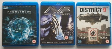 3x bluray: PROMETHEUS/ AVP/ DISTRICT 9