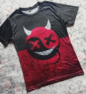 T-shirt diabeł emoji dark alternative unisex S 36 