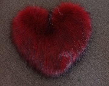  Futerkowa poduszka serce- Handmade