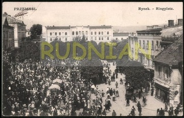 PRZEMYŚL  Rynek targ bazar ciekawe ujęcie 1906