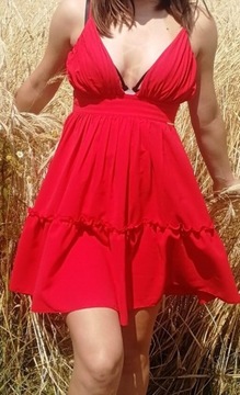 Sukienka letnia czerwona 