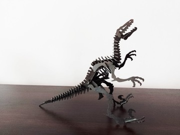 Puzle 3D Dinozaur z metalu, unikat kolekcjonerski