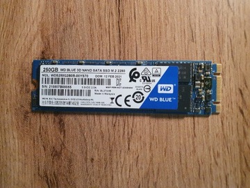 Dysk SSD 250GB WD BLUE M.2 2280 SATA