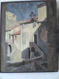 Obraz Józefa Krzyżańskiego Uliczka w Calvi z 1926 
