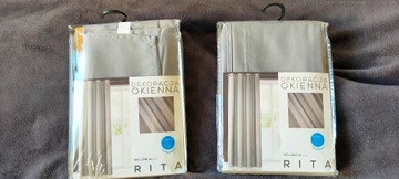 Zasłony gotowe RITA z gładkiej tkaniny 2x140x175cm