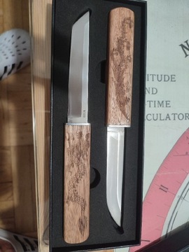 Noże japońskie składane drewniana raczka