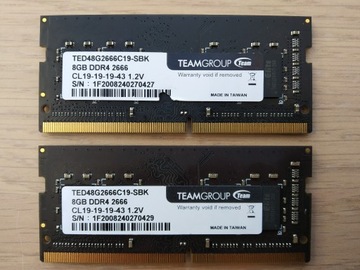 DDR4 16 GB (2x8 GB) 2666 100% sprawny