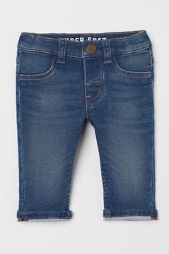 H&M Super Soft Regular Jeans dżinsy niebieskie 86
