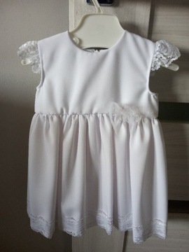 Sukienka na chrzest biała rozmiar 80