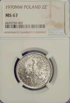 2 złote 1970 Jagody NGC MS67