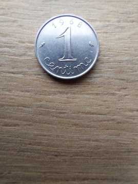 Francja 1 centime 1968 stan -I kłos pszenicy