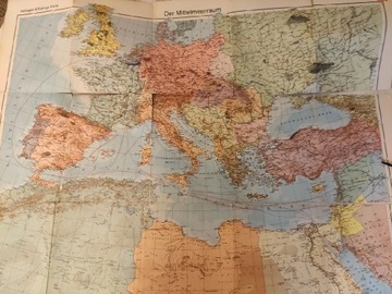 Przedwojenna mapa Europa i Bliski Wschód