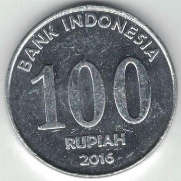 Indonezja 100 rupii 2016 23 mm