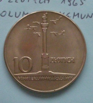 10 złotych 1965 Kolumna Zygmunta. St. 1