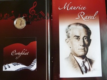 Maurice Ravel płyta CD i srebrny numizmat