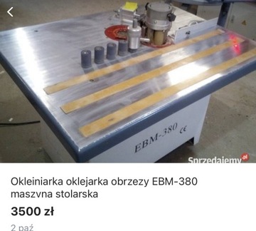 Okleiniarka oklejarka obrzezy EBM-380