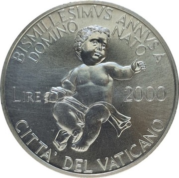 Watykan 2000 lire 2000, Ag KM#353