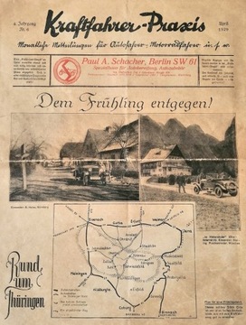 gazeta motoryzacyjna stara reklama Niemcy IV 1929