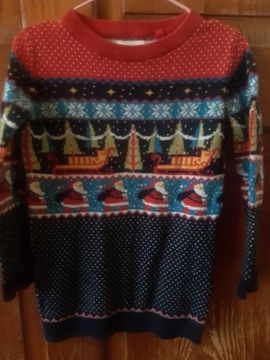 Sukienka  sweterek świąteczny Next rozmiar 92