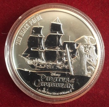 Moneta Piraci z Karaibów Czarna Perła 2021 Srebro