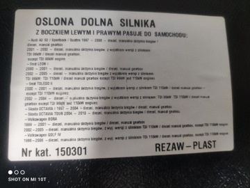 Osłona dolna silnika z boczkami Leon, a3, bora