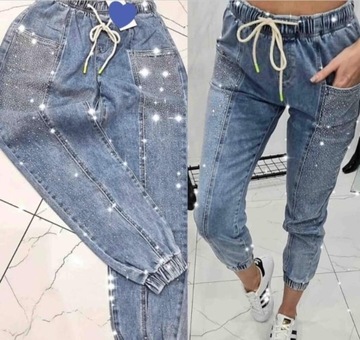 Spodnie Damskie Jeans Jogger XS