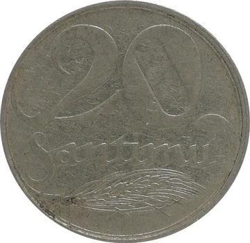 Łotwa 20 santimu 1922, KM#5