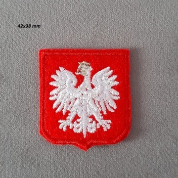 Emblemat naszywka godło orzeł Polska 42x38 mm