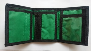 Zielony, lekki, praktyczny portfel na rzepy - nowy