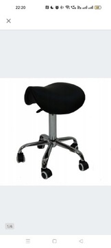 Krzesło kosmetyczne siodło czarne