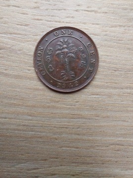Cejlon one cent 1942 stan -II