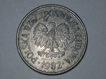 MONETA, POLSKA, 1 ZŁ, 1982