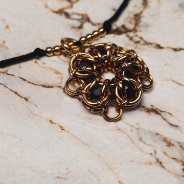 Choker "navy flower"