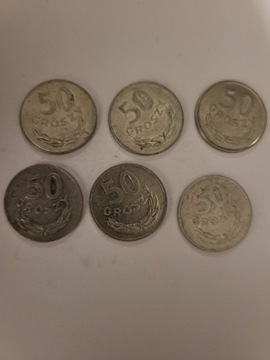 50 gr 1982,1983,1984,1985,1986,1987 aluminium