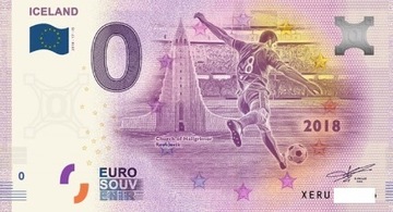 ISLANDIA banknot 0 euro  z M.ŚW. 2018 UNC W-wa