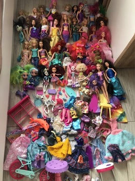 OGROMNY zestaw lalek barbie / enchantimals  itp.