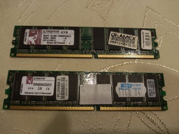 Pamięc RAM Kingston KVR400X64C3A/512 DDR 400 1GB 2szt.