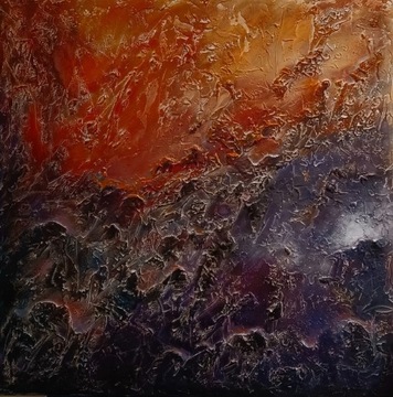 Ostatnie światło 100x100 cm Akryl struktura