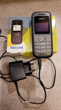 Nokia 1208 szara + ładowarka