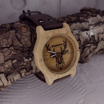 Zegarek drewniany personalizowany osobisty prezent