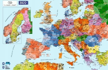 WZMOCNIONA PODKŁADKA 4W Z EUROPĄ KODOWĄ Mapa