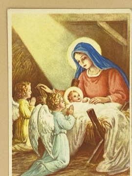 Pocztówka z Jezuskiem  i Maryją