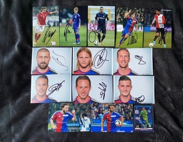 FC Basel zestaw autografów 14 sztuk piłka nożna