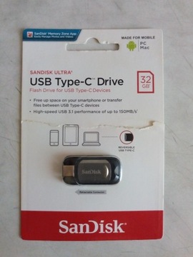 Pendrive SanDisk Ultra USB 3.1 Type-C 32GB