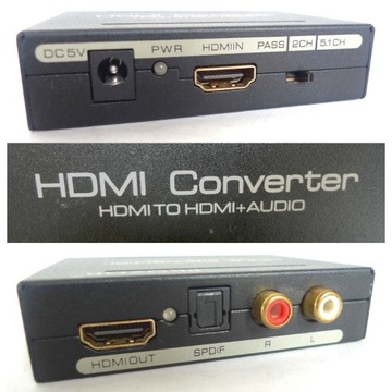 Prozor konwerter Hdmi do Hdmi + złącza Audio 