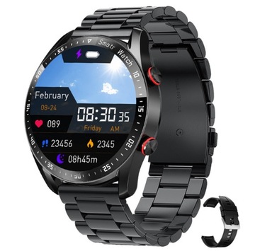 Smartwatch ECG stalowa bransoleta Bluetooth