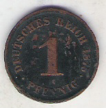 Niemcy 1 pf.1875 A